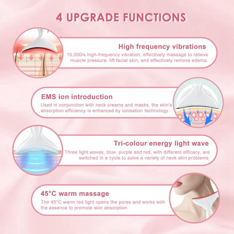 Anti-Aging Facial Neck Eye Device  Massager Beauty Treatment Massager With 3 Massage Modes