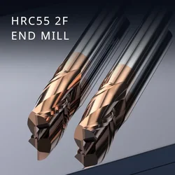 Xuhan HRC55 2flutes Milling Cutter Carbide end mill Alloy Coating Tungsten Steel woodworking steel cutting CNC tool machining