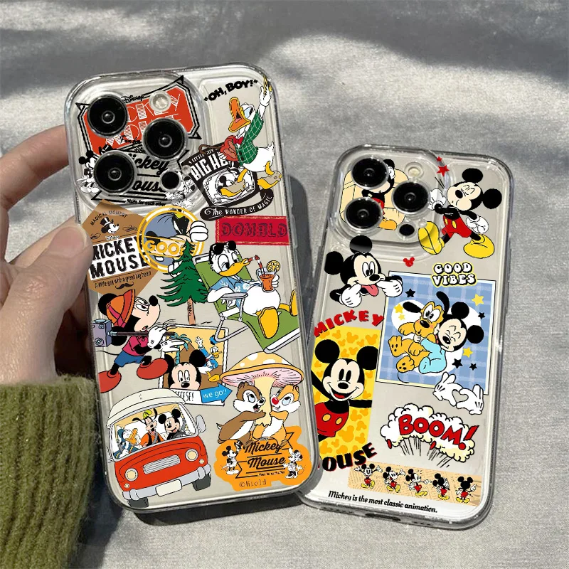 Disney Mickey Mouses Donald Duck для Samsung A55 54 53 52 51 35 33 32 31 25 24 23 15 14 12 05 04 Прозрачный космический чехол для телефона