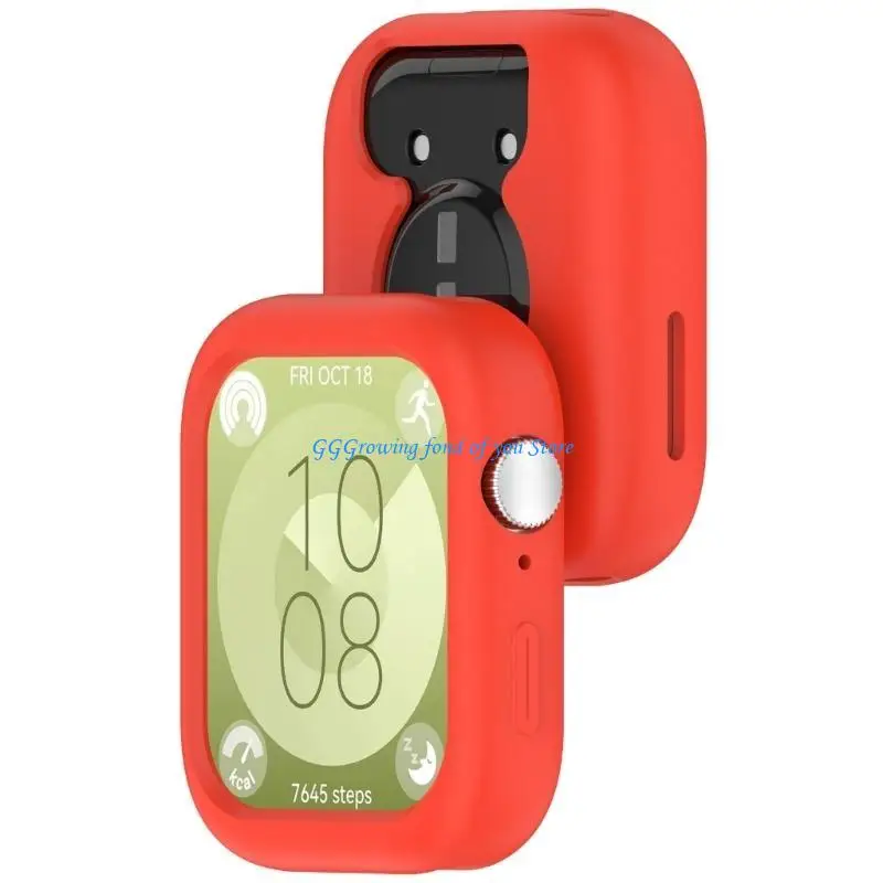 

H9EB Watch Half Coverage Housing Silicone Case Protector Bumper Frame Cover for Watch Fit 3 Scratch Resistant Cover