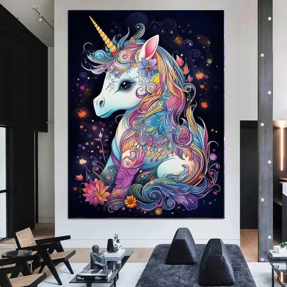 Fantasy Unicorn Butterfly Flowers Fairy Diy Diamond Painting Kits New Arrival Diamond Embroidery Full Drill Mosaic Cross Stitch