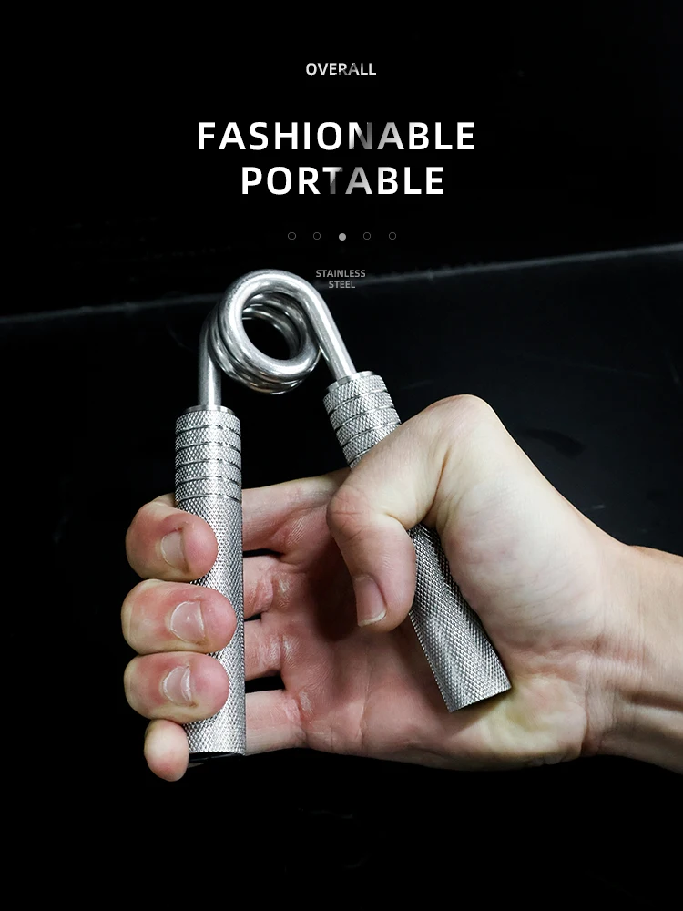 Daqi Jiang Griffkrafttrainer Groß, Sieben Edelstahl-Griffkrafttrainer vom Typ A für professionelles Training der Handkraft, Fingerkraft, Handgelenkskraft, Armmuskulatur und Armkraft. – Detail 10