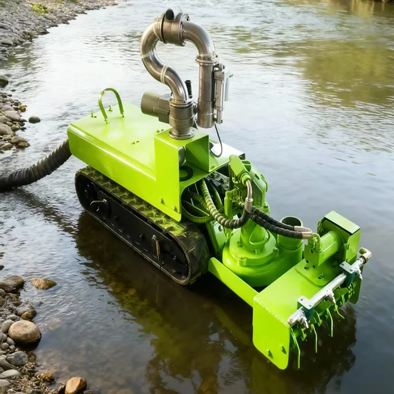 Underwater Dredging Robot Crawler Remote Control Self-Propelled Sludge Cleaner for Harbor and Port Maintenance