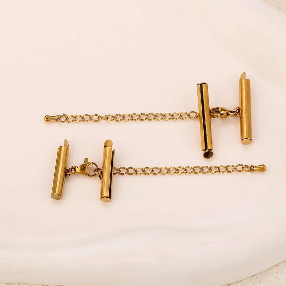 4Set 10-40mm Roestvrij Stalen Armband Eindconnector Uitbreiding Karabijn Schuifhaak Staart Ketting DIY Sieraden maken Accessoires