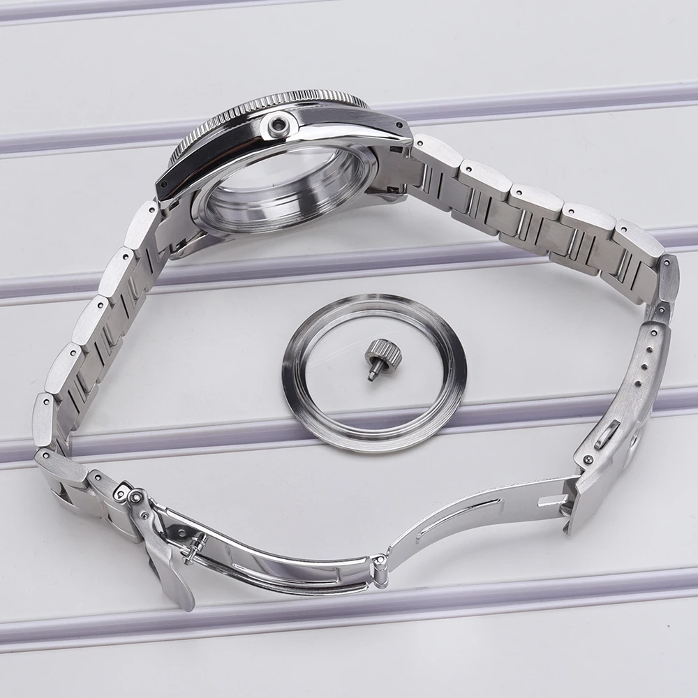 40mm Herren-Uhrengehäuse und Armband für Mod SPB143J1/SPB253J1 Black Tiger Whale für NH35 NH36 NH34 4R36 NH70 Uhrwerk AR Saphirglas – Detail 9
