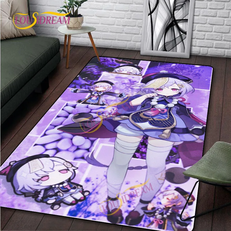 Genshin Rug  3D printing  Living Room carpet Computer Chair   Kitchen Mat carpet children game Soft mat