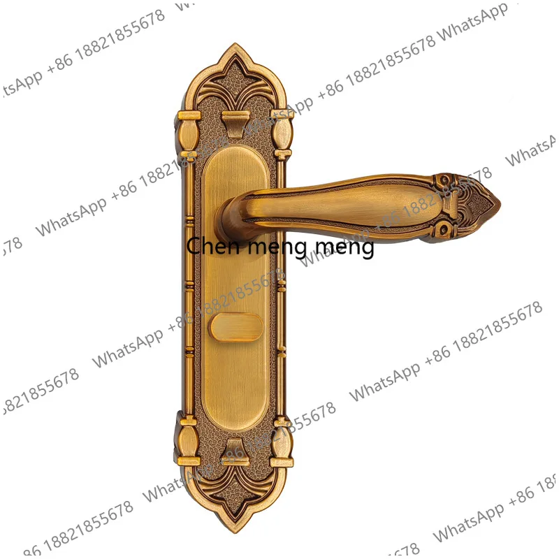 European Style Single Tongue Door Lock, Silent Room Door Lock, Antique Bronze Lock, Wooden Door Handle Lock
