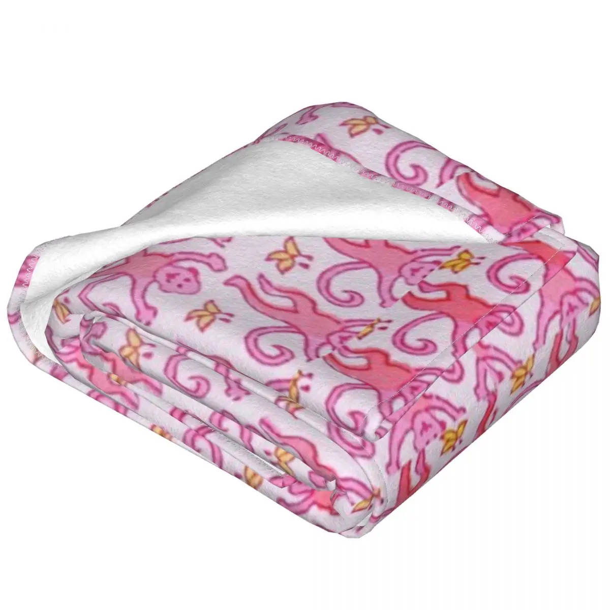 Pink Preppy Monkeys Blanket Bedspread On The Bed Soft Sofa Cover Aesthetic