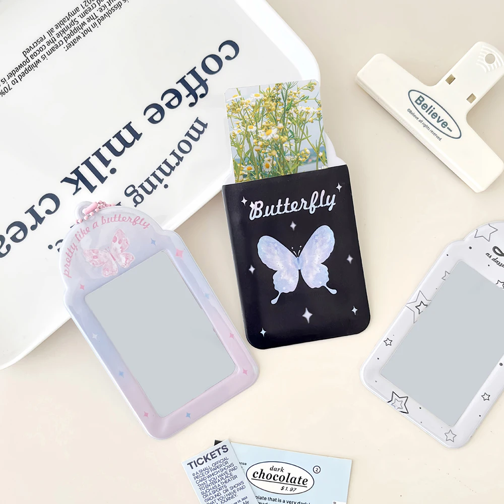 3-inch Cartoon Photo Pocket Keychain Goo Card Holder Idol Photo Display Photo Frame Idol Photo Sleeves Photocards Protector