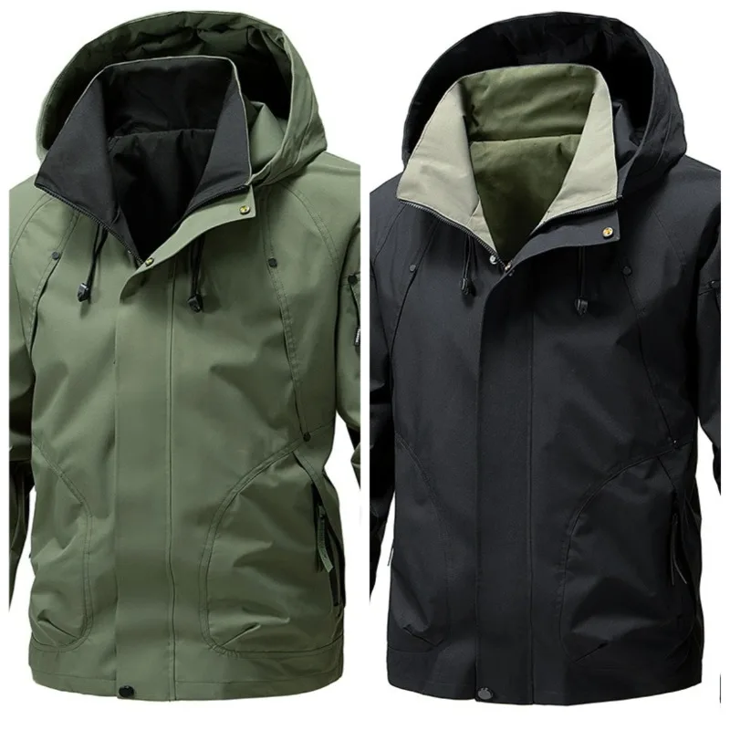 

Новинка весны 2025, мужская тонкая куртка с капюшоном, трендовая универсальная повседневная куртка для подростков