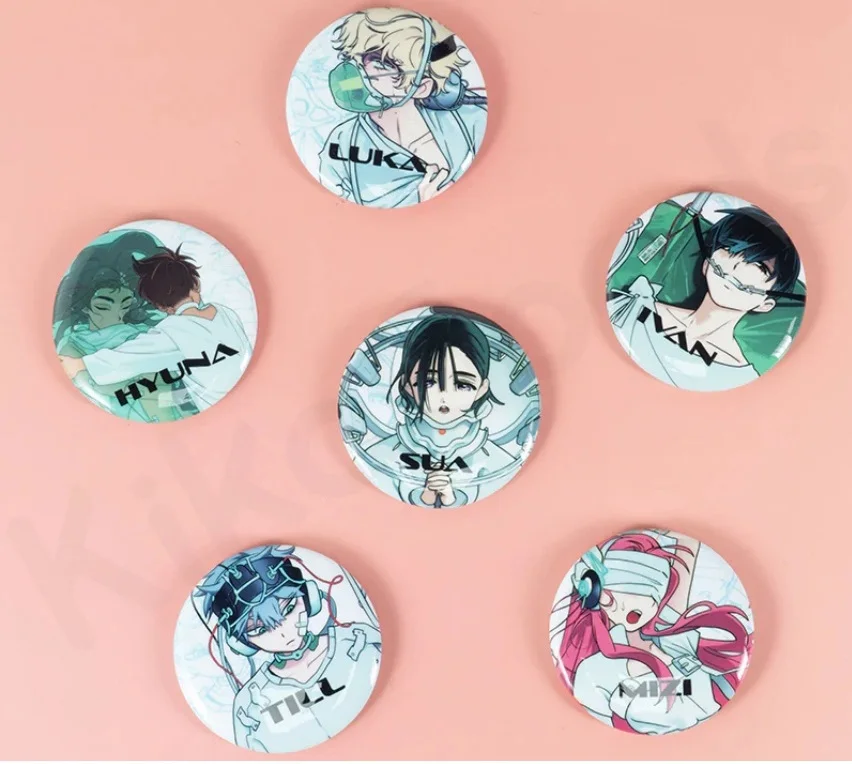 Anime Alien Stage Anakt Garden Collection Round Badge Till Ivan Mizi Sua Can Acrylic Keychain Backpack Charm Fans Accessory Gift
