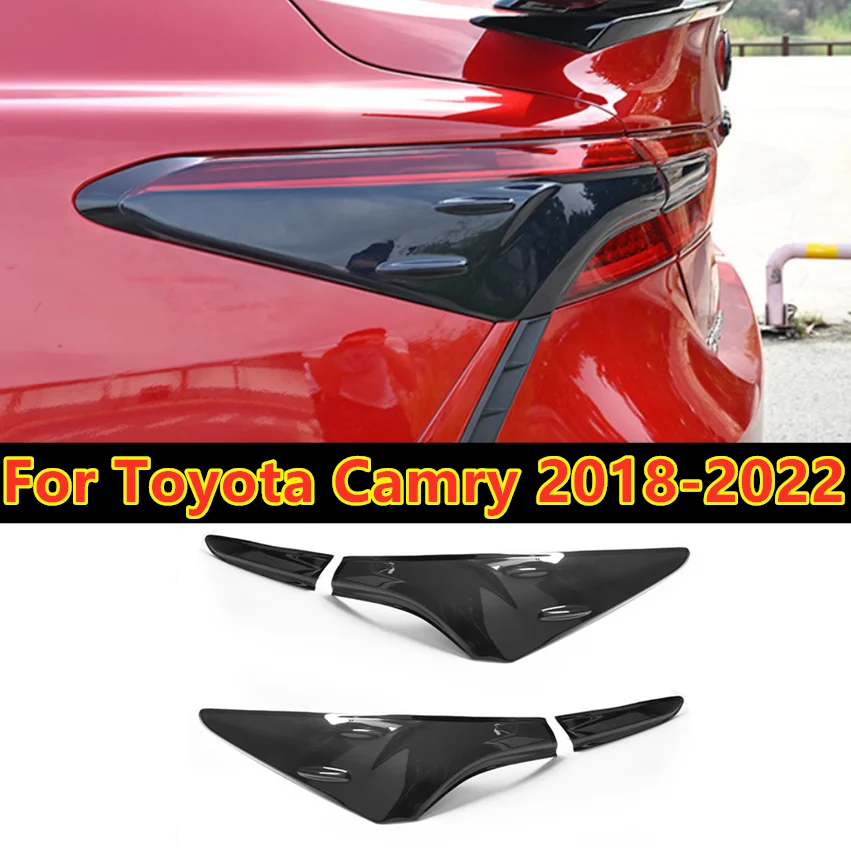 

4X дымчато-черный задний фонарь, накладка на лампу, декор для Toyota Camry 2018-2022