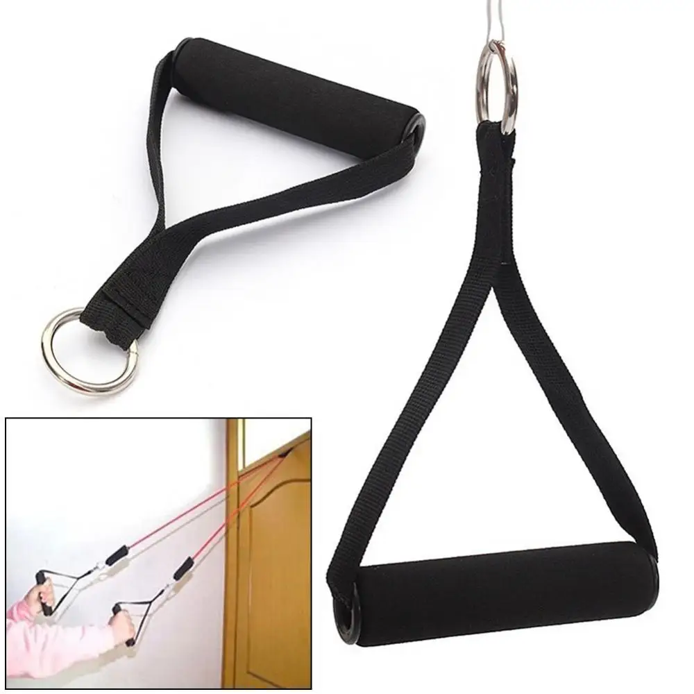 

D Shape Elastic Tricep Rope Handle Handgrip Fitness Workout Training Equipment