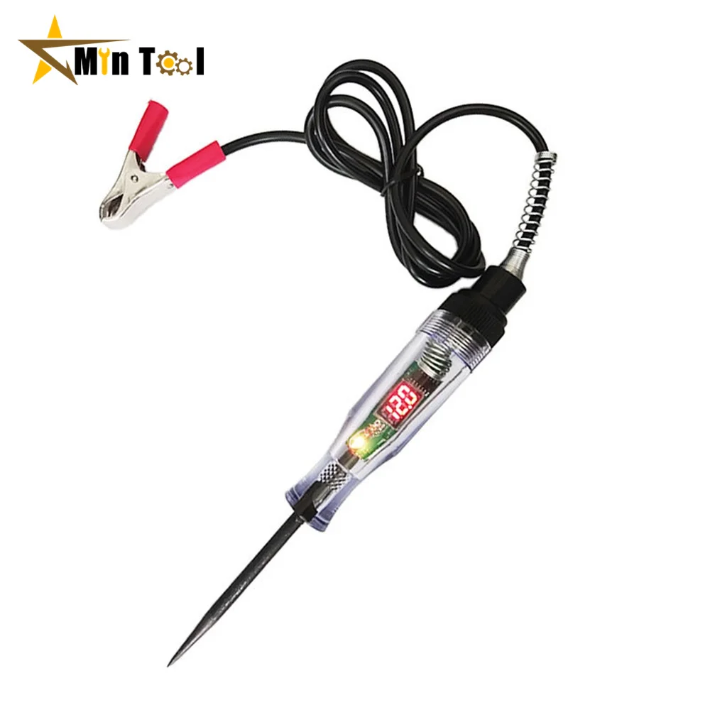 Auto 6-24 V DC Car Truck Voltage Circuit Tester Car Test Long Probe Pen Light Bulb Automobile Car Test Polarity Pen Tools