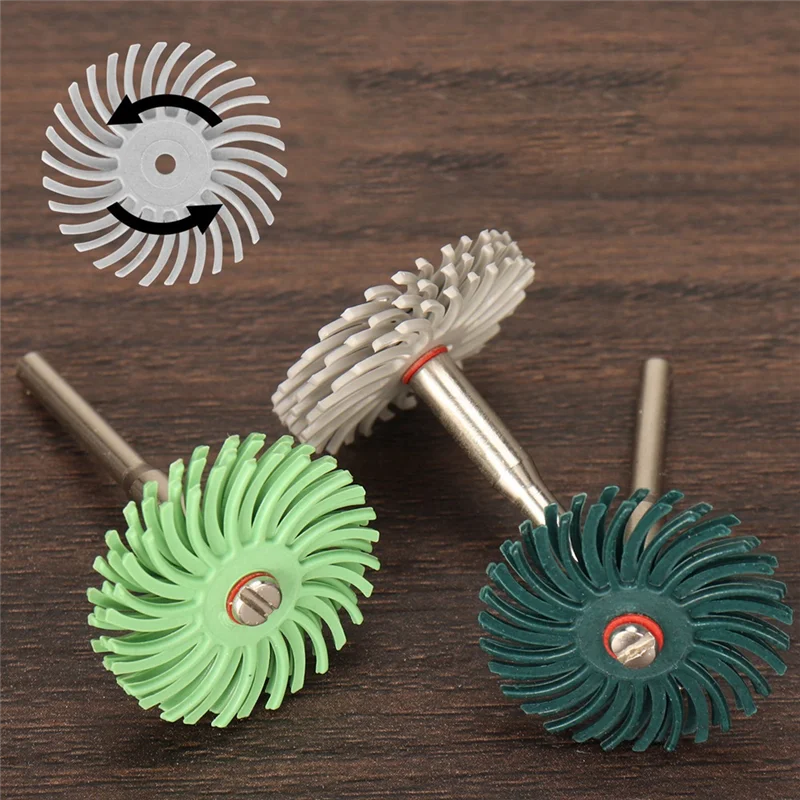 AB47-76Pcs Abrasive Brush 1/8Inch 3/2.35Mm Detail Polishing Wheel For Rotary Tool Accessories