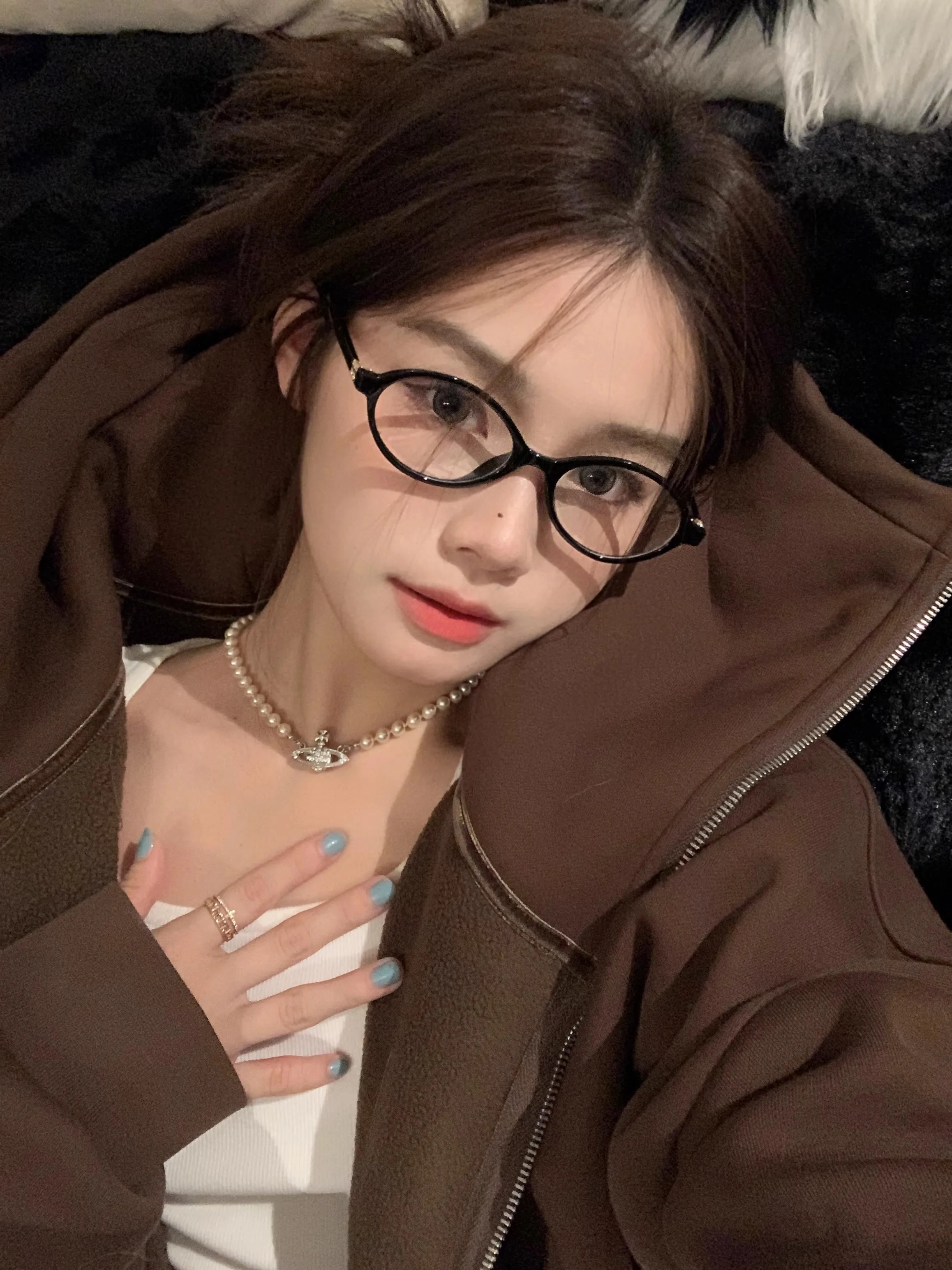 2024 Vintage Brown Eyeglass Frame Fashion Small Oval Frame Anti Blue Light Glasses for Women Leopard Print Glasses Gifts Girls