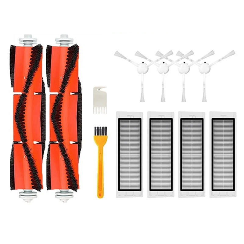 แปรงกรอง HEPA สำหรับเปลี่ยนเครื่องดูดฝุ่นหุ่นยนต์, 1เซ็ตเปลี่ยนด้านข้างหลักสำหรับ1C Xiaomi Mijia/STYTJ01ZHM dreame F9