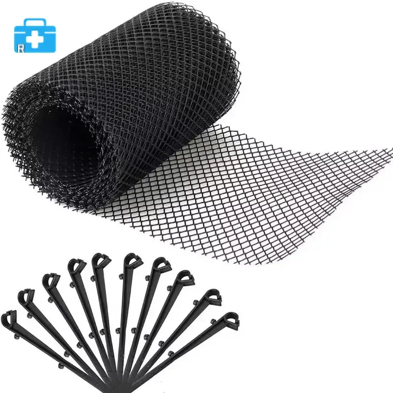 pack of 2，Cheap Mesh Roll-Up Leaf Shield - Plastic rain drain debris shield to prevent clogging of rain gutters