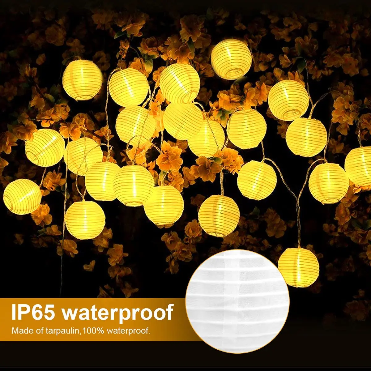 Imagem -02 - Impermeável Solar String Fairy Lights Guirlanda ao ar Livre Luz do Pátio Lâmpada de Energia Solar Luzes de Natal Decoração do Jardim 6.5m 30 Leds