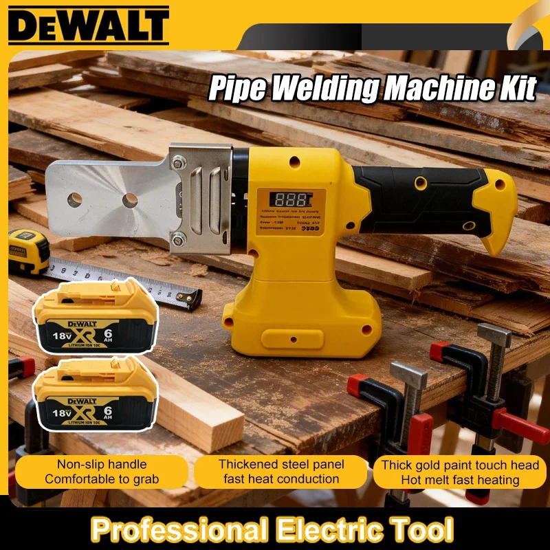 

Аккумуляторный электрический аппарат для сварки труб Dewalt: паяльник для PPR/PE труб, аппарат для термосварки пластиковых труб, паяльник для горячей пайки полипропиленовых труб