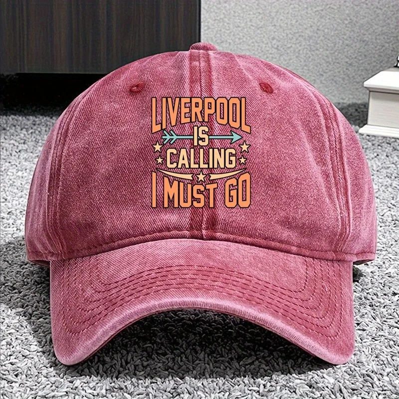قبعة بيسبول من القماش المرن هدية لزيارة ليفربول، قبعة بيسبول كلاسيكية بلون سادة، هدية مثالية للعطلات، حفلة خارجية قابلة للتعديل