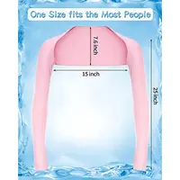One-piece Ultra-thin Shawl Arm Sleeves Ice Silk Long Gloves Breathable Sun Protection Anti UV Hand Cover Warmer Outdoor Sports 2
