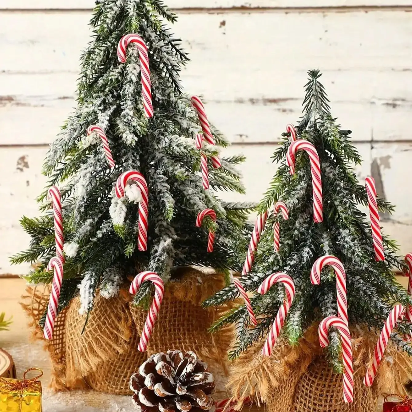 30 قطعة قصب حلوى عيد الميلاد الصغيرة الحلي الأحمر الأبيض عيد الميلاد ديكور للحزب المفضلة الجدول مبعثر لوازم الحرفية