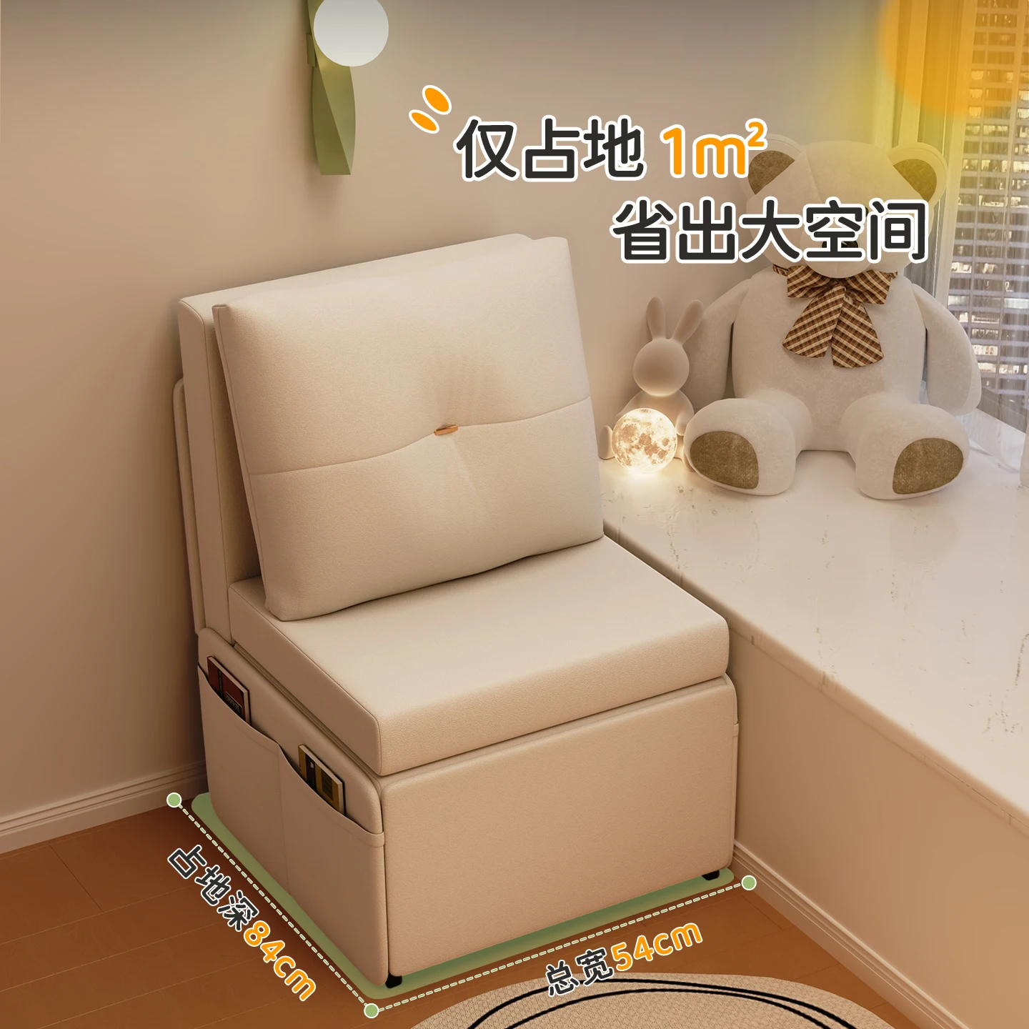 Folding splicing bed Bedroom bedside widening artifact widening side soft bag children's bed wrought iron splicing