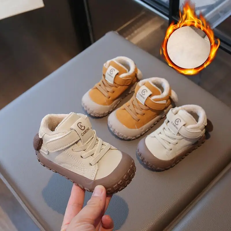 

Kawaii повседневная обувь, модная детская обувь S, новинка 2025 года, зимняя детская мягкая подошва, плюшевая теплая детская прогулочная обувь для девочек и мальчиков, повседневная обувь