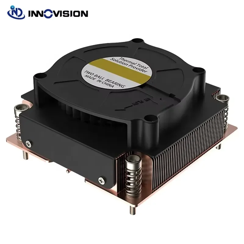 BOLRZO High Quality 1U Server Heatsink with Steam Chamber Active Central Processor Cooler for LGA1700 78x78MM 145W TDP