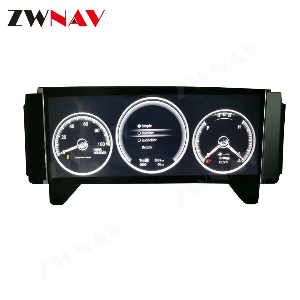 عداد المسافات LCD مقاس 12.3 بوصة لنظام لينكس لوحة القيادة الرقمية لـ Rolls-Royce Phantom 2004-2012 #4