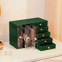 Jewelry box jewelry storage box light luxury multi-layer hand jewelry earrings earrings earrings necklace display box rack