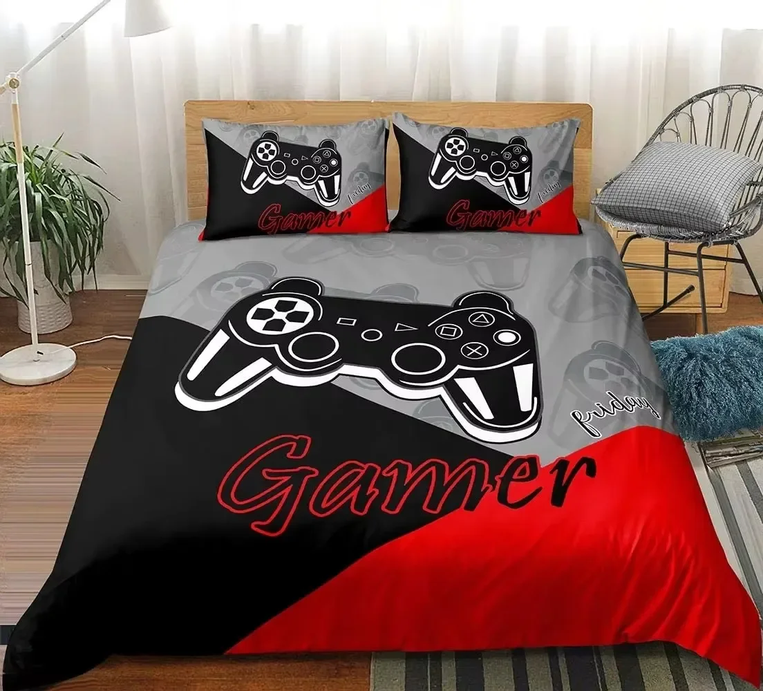 

Gamer Bedding Sets for Boys Gaming Duvet Cover Set Video Games Comforter Cover Playstation Designs Bed Set with Pillowcase