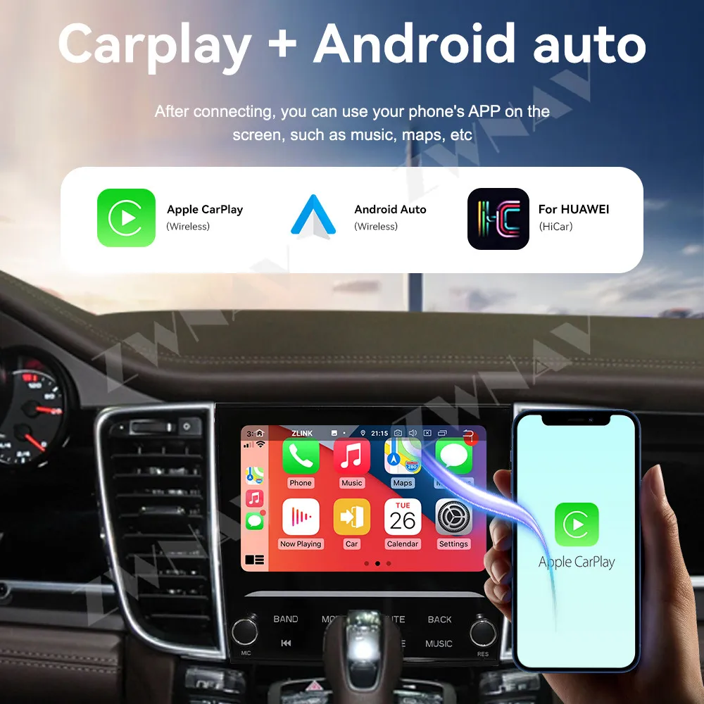 Android 14 GPS Navigation Wireless Carplay 7 inch Touch Screen For Porsche Paramera 2010-2016 WIFI 4G BT5.0 Auto Stereo Radio