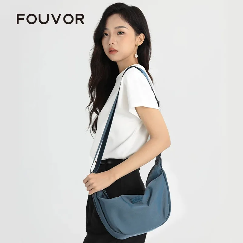 Fouvor Women's Crossbody Bag Nylon Oxford Cloth Dumpling Bags 2026 Trend Fashion Sports Casual Shoulder Bag New 3013-03 3013-15 image 3