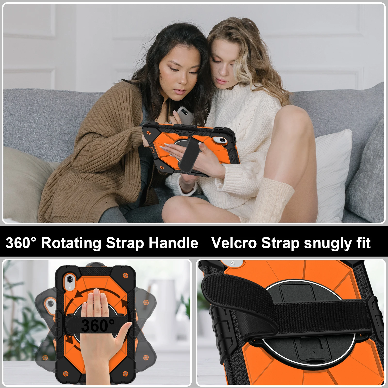 حافظة شديدة التحمل لجهاز Lenovo Tab M11 مقاس 11 بوصة TB331FC TB330FU Idea 11 TB336ZU Xiaoxin Pad 2025 2024 11 بوصة غطاء لوحي مع أشرطة