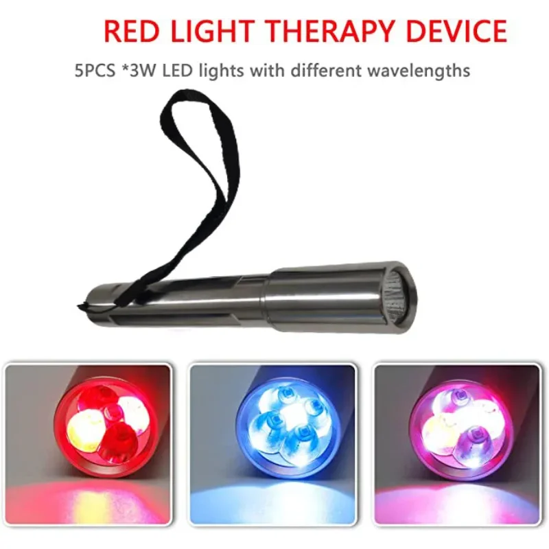 

New Blue Lamp Red Light Therapy Device With 5 Wavelengths Near Infrared 900nm Light Therapy For Body Joint Arthritis Pain Relief