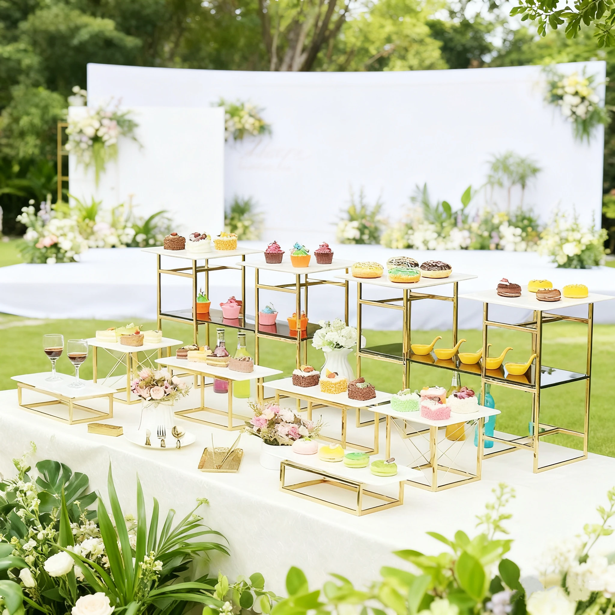 12-20PCS Cupcake Dessert Table Display Stand Tray, Cake Candy Holder Buffet Shelf for Party Supplies Home Decoration
