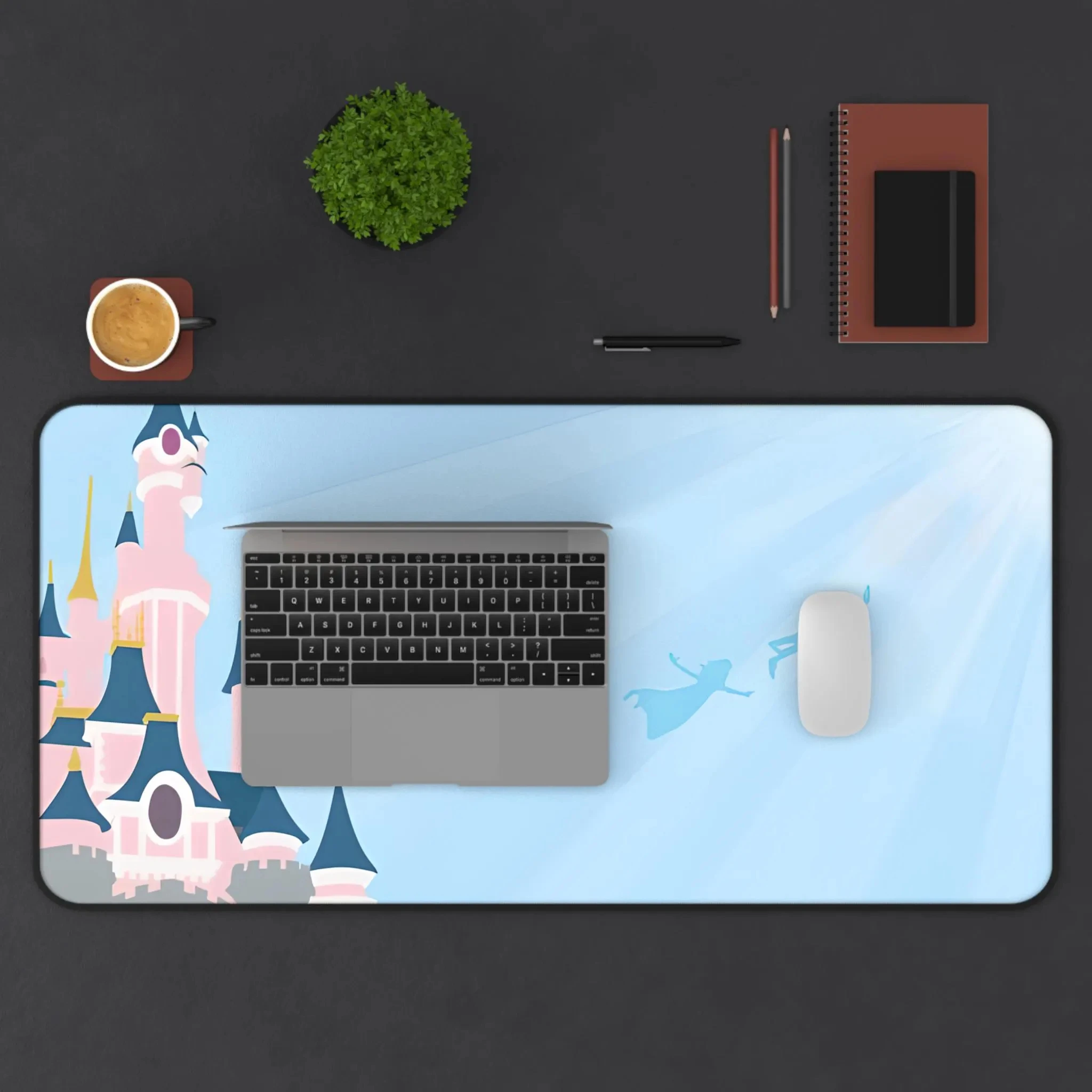 سجادة مكتب ديزني بيتر بان، لوحة ماوس كاسل، ديكور مكتب الحكاية الخيالية، ملحقات الألعاب، هدية للحلمين