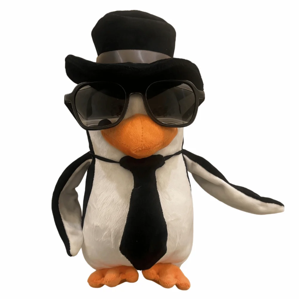 

Creative Soft Penguin Cartoon Abstract Dancing Penguin Ornament with Hat Sunglasses Funny Stuffed Animal Home Decor