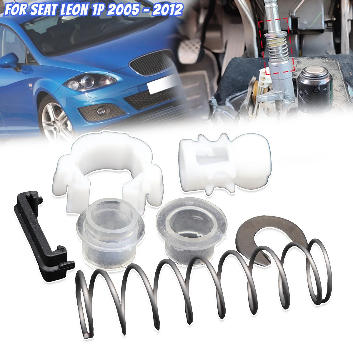 7Pcs Gear Shifter Selector Lever Shaft Gear Stick Spring Bushing For SEAT Leon 1P 2005-12 MT Shift Issue Fix Linkage Rebuild Kit