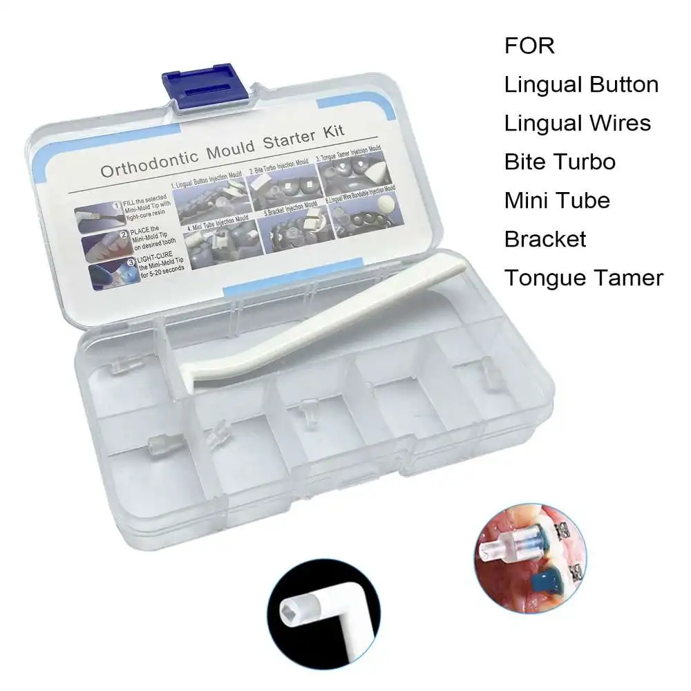 

Dental Orthodontic Mould Starter Accessories Lingual Button Bite Turbo Tongue Tamer Mini Tube Bracket Injection Mould Dentist