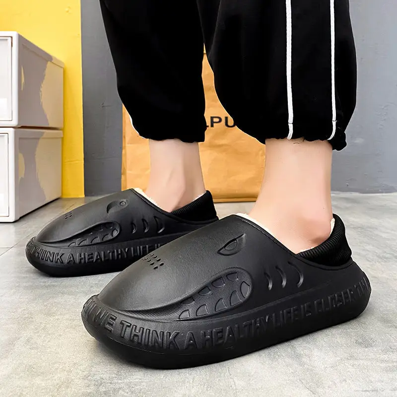 Coslony room slippers designer men Home Winter Clogs Fur Warm Slippers For Women New Fashion men\'s slippers Mule Slides Unisex47