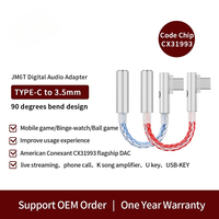 Type-C To 3.5mm Digital Audio Portable Decoding Amplifier Hifi Mobile Headphone Adapter Oxygen Free Copper Silver Plated Wire