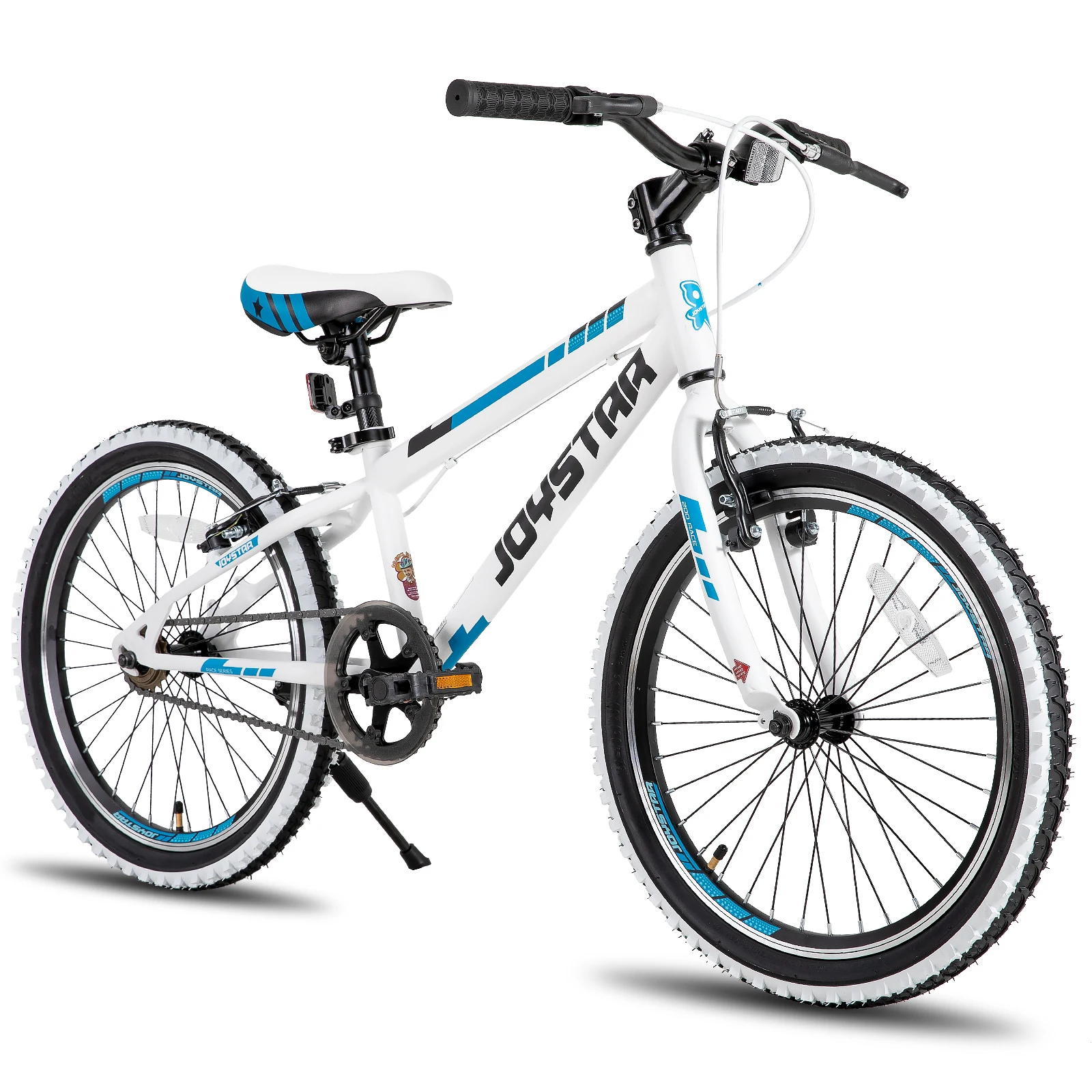 JOYSTAR Lubbock 20 24 Inch Kids Bike for Boys & Girls Ages 7-12 Years Hardtail Mountain Bike for Kids with 1-Speed, White