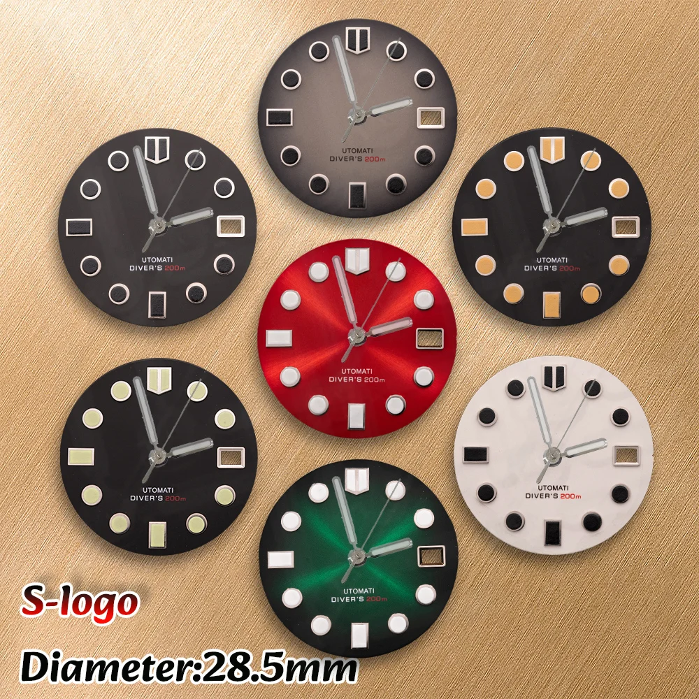 S Logo 28.5mm Dial Fit NH35/NH36/4R/7S Movement High Quality Watches for men Watch Modification Accessories repair tools