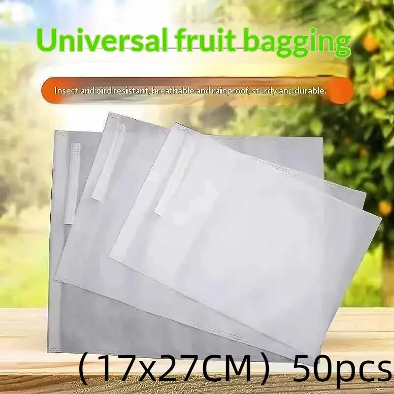 50Pcs Garden Fruit Protection Mesh Bags For Grapes Insect Pest Bird Proof Drawstring Plant Net Bags Breathable Reusable