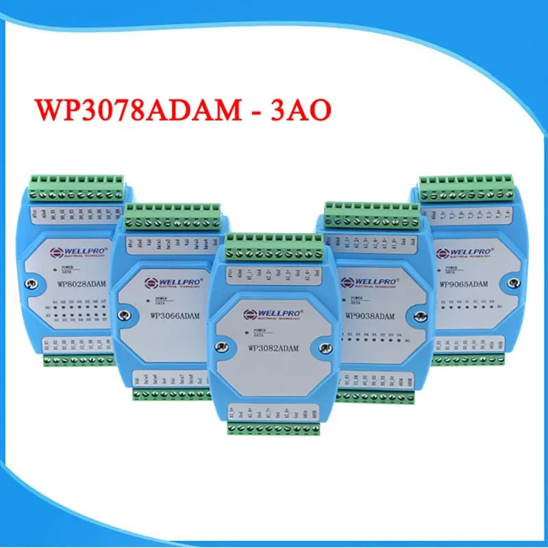 WP3078ADAM ( 3AO ) _ 4-20MA Analog Output Module / RS485 MODBUS RTU Communications