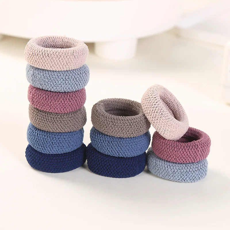 6PCS New Fashion Boutique Simple Thicken Ponytail Holders Gumka Elastyczne opaski do włosów Kobiety Dziewczyny Akcesoria do włosów Nakrycia głowy