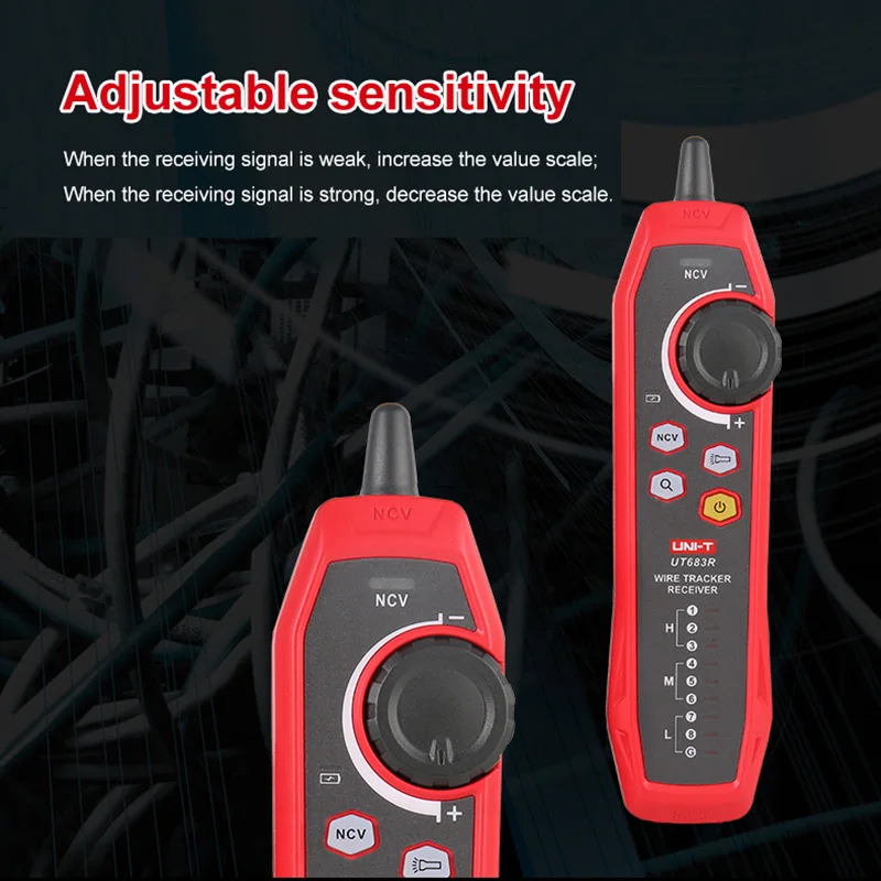 UNI-T UT683KIT Wire Tracer Network Cable tracker Lan Tester RJ45 RJ11 Telephone Wiring Finder Tester Repairing Tool